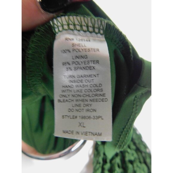 Olivia Blu XL Green Crochet Lace Poncho Blouse Boho Witch - Picture 11 of 11